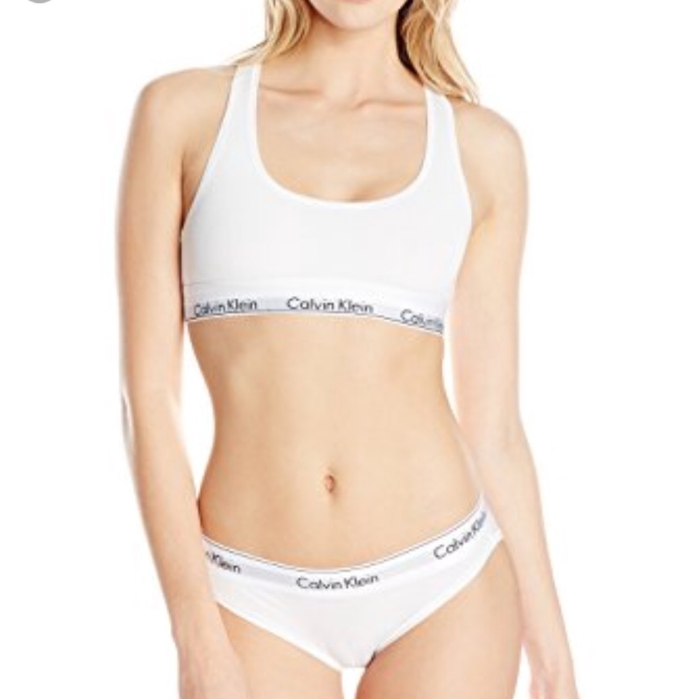 Brand New Calvin Klein Bra White. Size Large